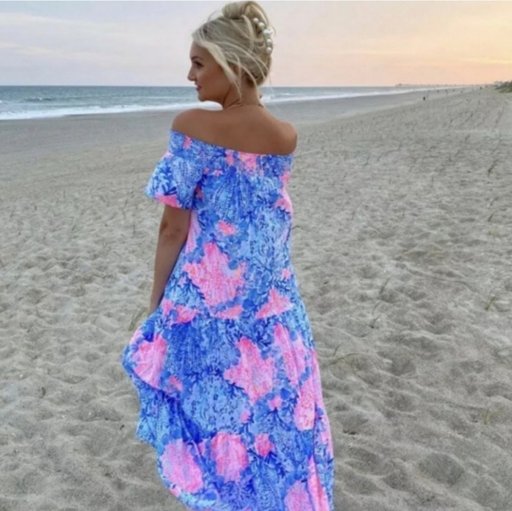 NEW WITH TAGS LILLY PULITZER Dezi Maxi Dress Sway this Way Medium